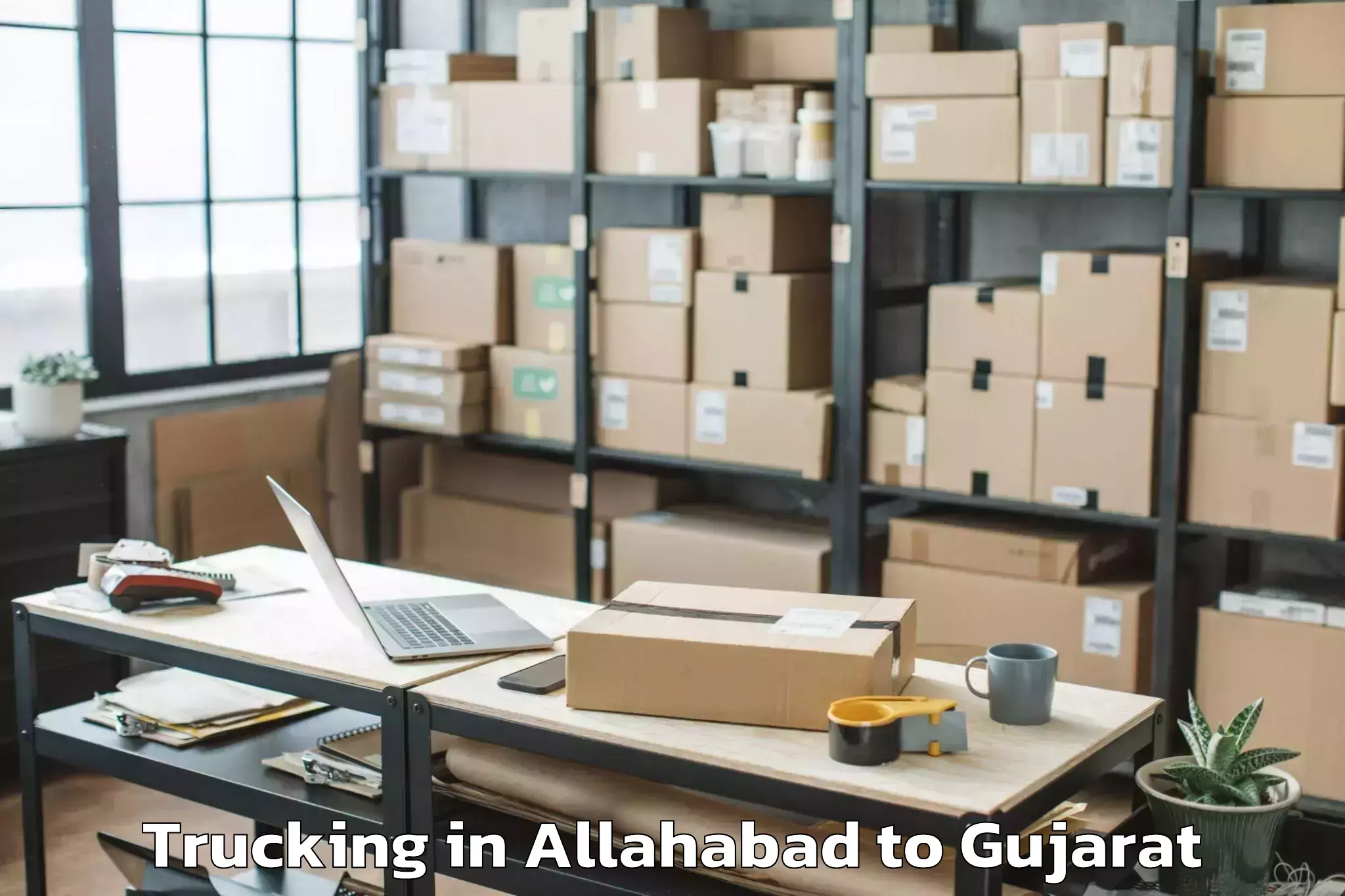 Book Allahabad to Modasa Trucking Online